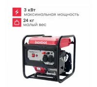 Генератор инверторный BOXBOT BGI-3000, 3 кВт, 2 розетки 16А, Клеммы полной мощности ~230В, Reset