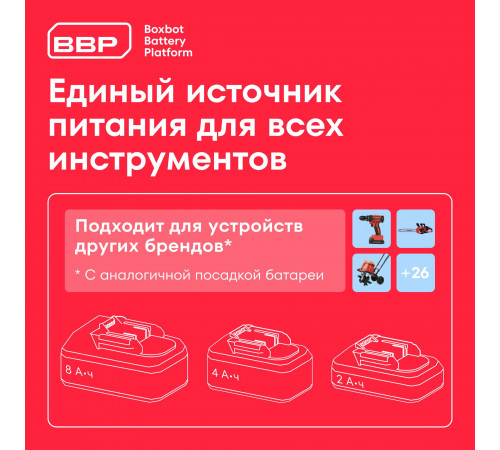 Снегоуборщик аккумуляторный ручной Boxbot AS 202, 20В, ковш 30 см