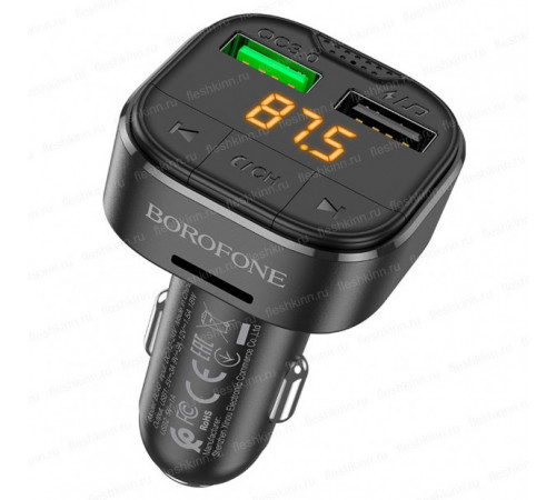 FM-модулятор Borofone BC43 (BT, microSD, 2xUSB)