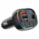FM-модулятор NoName C23BK (BT, microSD, 2xUSB, 1xUSB-C), чёрный