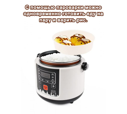 DMWD Мультиварка-скороварка  автомобильная,2 л,универсальная12 В-24 В,Рисоварка пароварка в авто,10 программ
