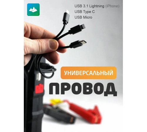 Пусковое устройство для автомобиля / пусковое зарядное устройство для автомобиля c PowerBankom