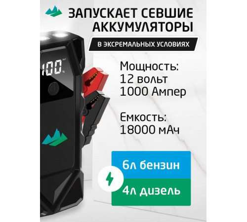 Пусковое устройство для автомобиля / пусковое зарядное устройство для автомобиля c PowerBankom