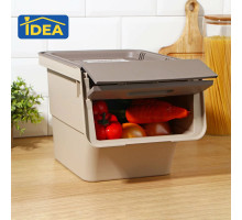 Ящик для овощей IDEA «Смарт», пластик, 12 л, 34×26×24 см, бежевый